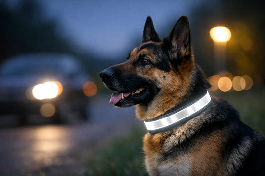 Warum tragen Hunde reflektierende Halsbänder?