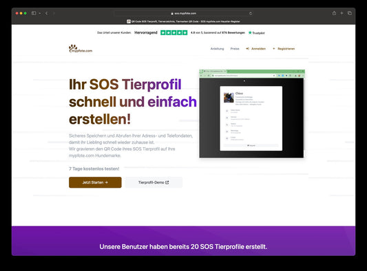 SOS Tierverzeichnis von mypfote.com