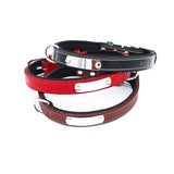 High quality leather dog collar, interior padding and free engraving - all colors
