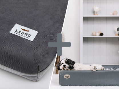 Orthopädisch-Plus Bundle | KUDDE Hundebett + Mumin Einlage Alltid