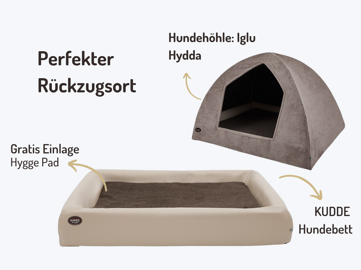 Hundehöhlen-Bundle | KUDDE + Iglu Hydda - moon / S (60 x 70 cm) / Standard