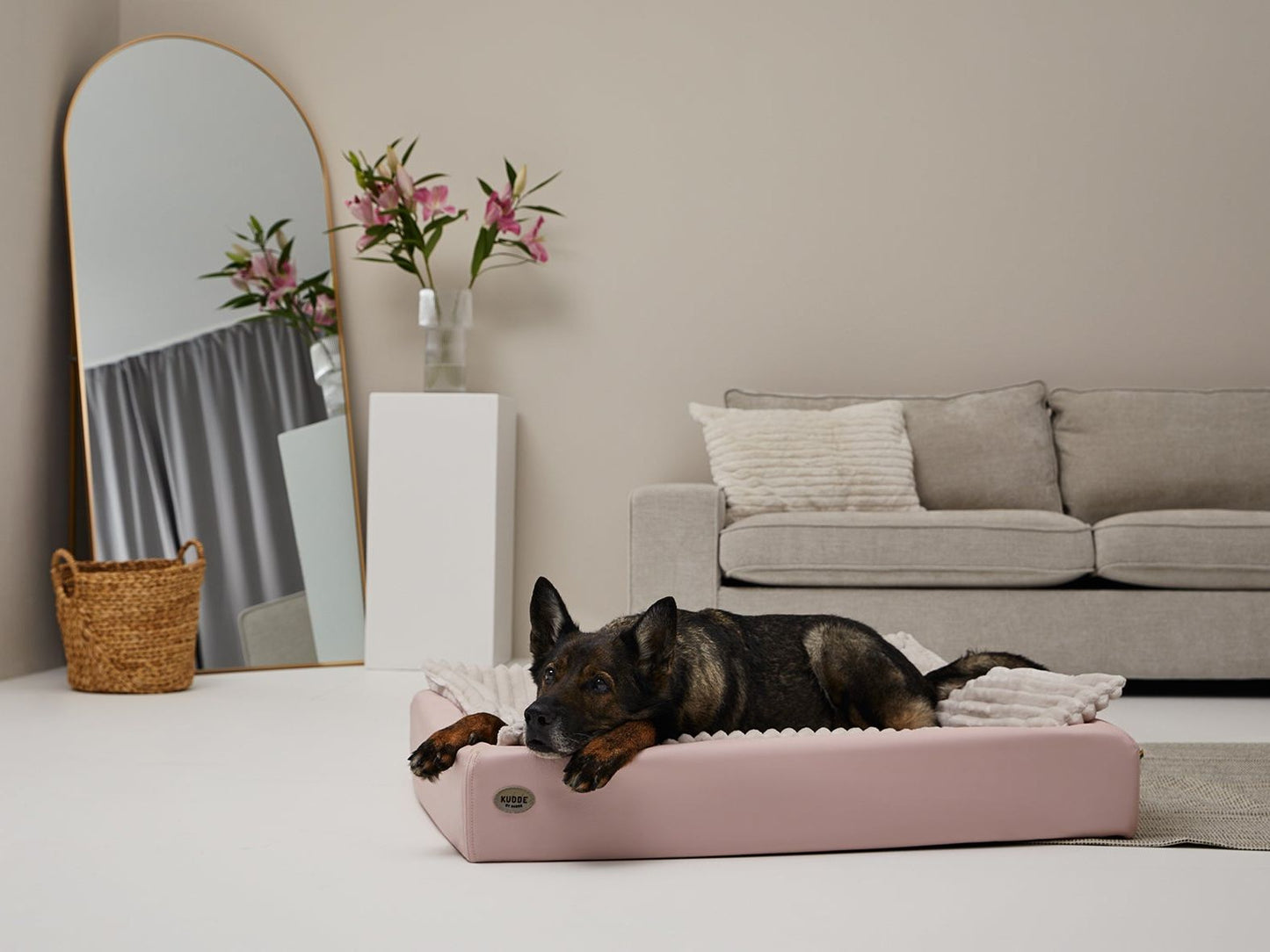 Hundebett KUDDE Pastell Kunstleder