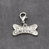 Cute pendant with dog motif and rhinestones