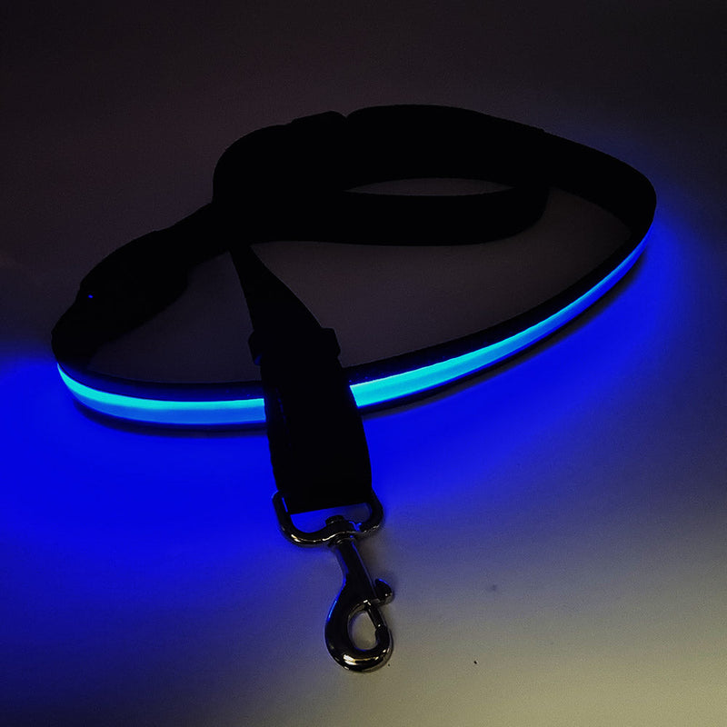 LED-ljusande hundkoppel med USB, 120-150 cm