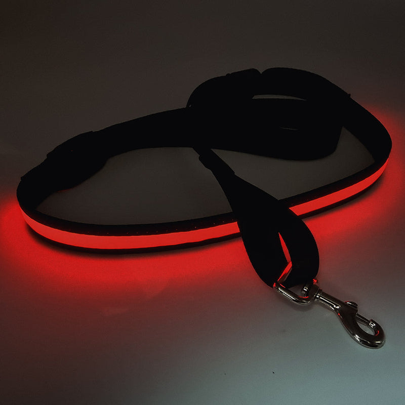 LED lichtgevende hondenriem met USB, 120-150 cm